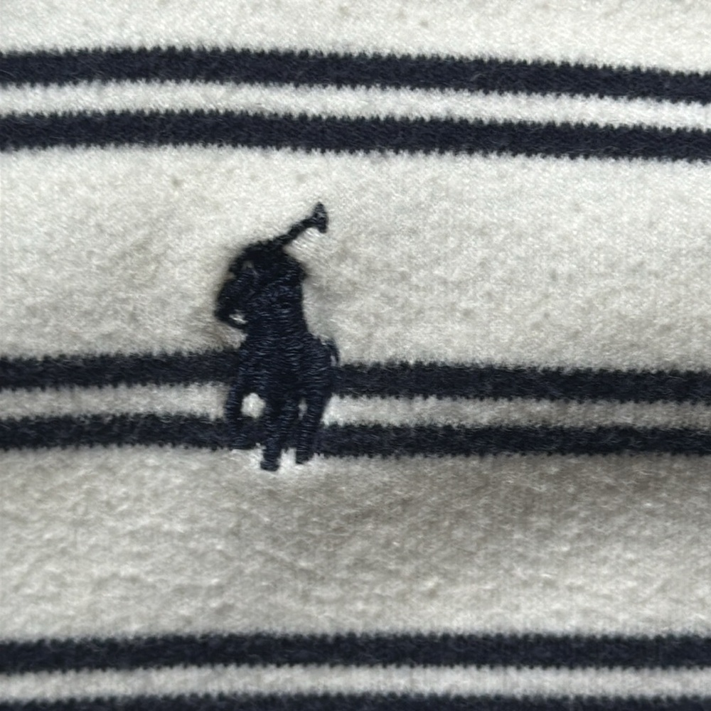 Vintage Kids Polo by Ralph Lauren Shirt White Stripe Size YL - Picture 3 of 4